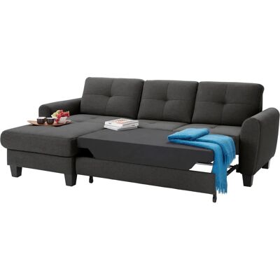 SIT & MORE Varese L-Form Sofa - Modular, Grau, mit Stauraum & Bett SIT & MORE Varese L-Form Sofa - Modular, Grau, mit Stauraum & Bett