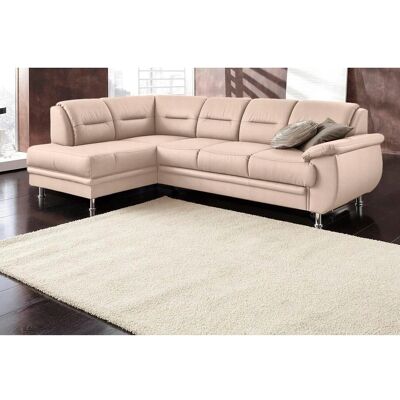 SIT&MORE Mailand L-Form Sofa - Mikrofaser, Bettfunktion, Beige SIT&MORE Mailand L-Form Sofa - Mikrofaser, Bettfunktion, Beige