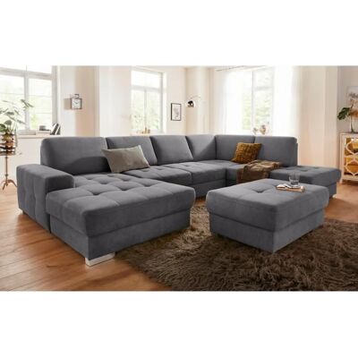 SIT & MORE Santorini U-Form Sofa - Microfaser, Flexibel, Modern SIT & MORE Santorini U-Form Sofa - Microfaser, Flexibel, Modern