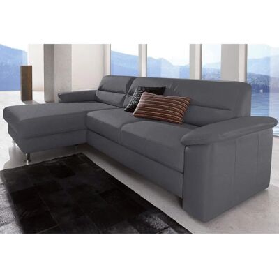 SIT&MORE Ascara L-Form Sofa - Mikrofaser, grau, Recamiere links SIT&MORE Ascara L-Form Sofa - Mikrofaser, grau, Recamiere links
