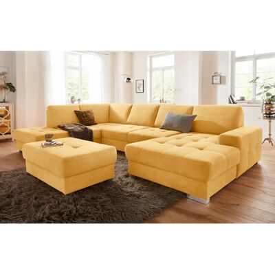 SIT&MORE Santorini U-Form Sofa - Mikrofaser, Recamiere, Stauraum SIT&MORE Santorini U-Form Sofa - Mikrofaser, Recamiere, Stauraum