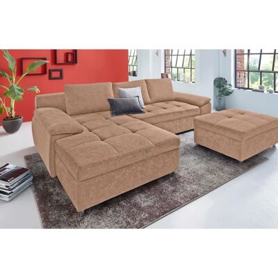 SIT & MORE Labene L-Form Sofa - Braun Microfaser XXL SIT & MORE Labene L-Form Sofa - Braun Microfaser XXL