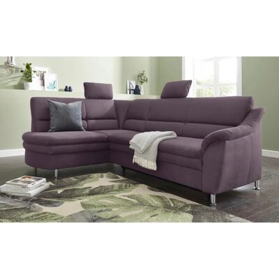 SIT&MORE Cardoso L-Form Sofa - Microfaser Grau mit Schlaffunktion SIT&MORE Cardoso L-Form Sofa - Microfaser Grau mit Schlaffunktion