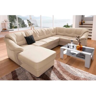 SIT & MORE Savona U-Form Sofa - Beige - Luxus-Kunstleder SIT & MORE Savona U-Form Sofa - Beige - Luxus-Kunstleder
