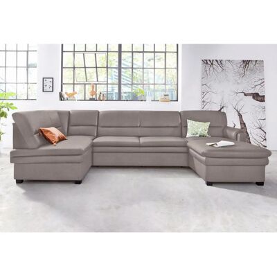 SIT&MORE Pisa U-Form Sofa - Microfaser, Ottomane links, Ohne Bettfunktion SIT&MORE Pisa U-Form Sofa - Microfaser, Ottomane links, Ohne Bettfunktion