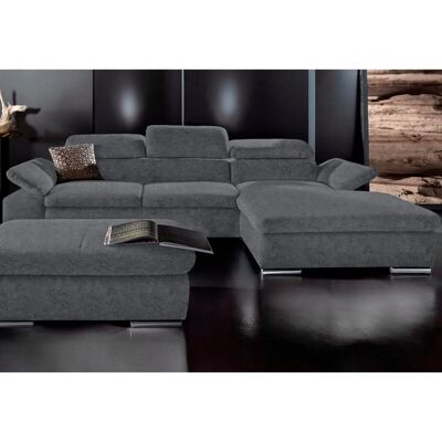 SIT & MORE Alcudia L-Form - Grau Sofa mit Bettfunktion SIT & MORE Alcudia L-Form - Grau Sofa mit Bettfunktion