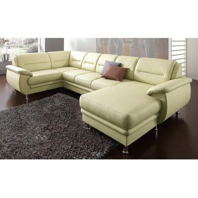 SIT & MORE Mailand U-Form Sofa - Naturleder - Bettfunktion SIT & MORE Mailand U-Form Sofa - Naturleder - Bettfunktion