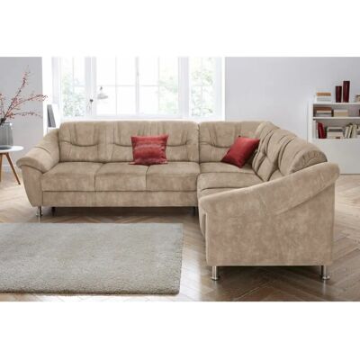 Sit&More Salsa L-Form Sofa - Microfaser Beige - 264x86x244 cm Sit&More Salsa L-Form Sofa - Microfaser Beige - 264x86x244 cm