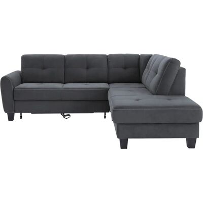 SIT&MORE Varese L-Form Sofa - Mikrofaser, Ottomane rechts SIT&MORE Varese L-Form Sofa - Mikrofaser, Ottomane rechts