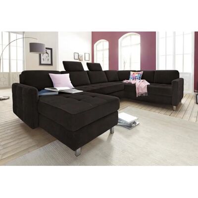 Sit & More Pablo U-Form Microfaser Sofa - U-Form Design, Schlaffunktion, Modernes Design Sit & More Pablo U-Form Microfaser Sofa - U-Form Design, Schlaffunktion, Modernes Design