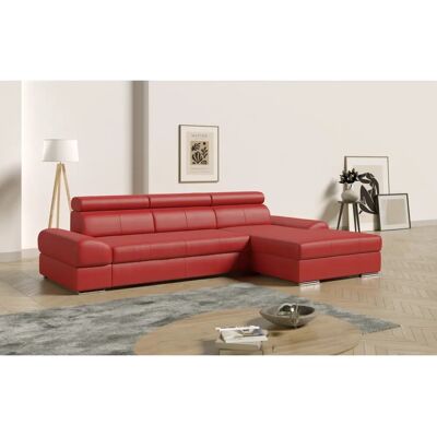 SIT&MORE Broadway L-Form Rotes Leder Ecksofa - Sofa SIT&MORE Broadway L-Form Rotes Leder Ecksofa - Sofa