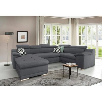 SIT&MORE Andiamo U-Form Sofa - Modern Microfaser Couch SIT&MORE Andiamo U-Form Sofa - Modern Microfaser Couch