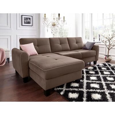 SIT&MORE Varese L-Form Sofa - Microfaser, Recamiere links, FSC-Holz SIT&MORE Varese L-Form Sofa - Microfaser, Recamiere links, FSC-Holz