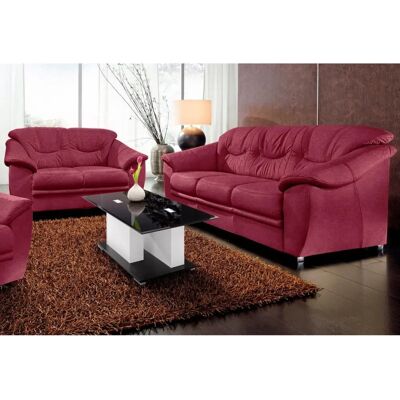 SIT&MORE Savona Couch-Set - Microfaser, Rot, 2+3 Sitze SIT&MORE Savona Couch-Set - Microfaser, Rot, 2+3 Sitze