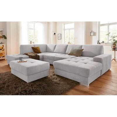 SIT & MORE Santorini U-Form Sofa - Reversible Recamière, Bettfunktion, Moderner Stil SIT & MORE Santorini U-Form Sofa - Reversible Recamière, Bettfunktion, Moderner Stil