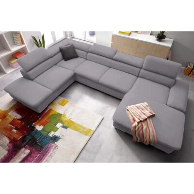 SIT&MORE Alcatraz Wohnlandschaft - Microfaser, U-Form, Grau SIT&MORE Alcatraz Wohnlandschaft - Microfaser, U-Form, Grau