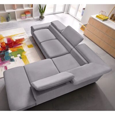 SIT&MORE Alcatraz L-Form Sofa - Mikrofaser, Grau SIT&MORE Alcatraz L-Form Sofa - Mikrofaser, Grau