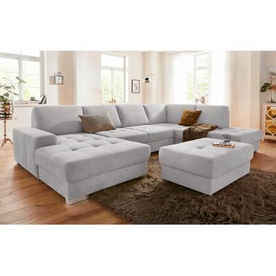 SIT&MORE Santorini U-Form Couch - Mikrofaser, Links/Rechts Recamiere, Modernes Design SIT&MORE Santorini U-Form Couch - Mikrofaser, Links/Rechts Recamiere, Modernes Design