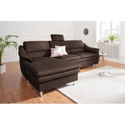 Sit & More Cardoso L-Form Sofa - Microfaser, Recamiere links, Braun Sit & More Cardoso L-Form Sofa - Microfaser, Recamiere links, Braun