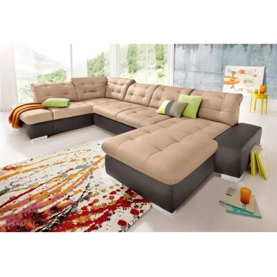 SIT & MORE Palomino U-Form Couch - Recamiere, Braun SIT & MORE Palomino U-Form Couch - Recamiere, Braun