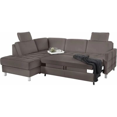 SIT & MORE Pablo L-Form Sofa - Grau, 233x78x196 cm SIT & MORE Pablo L-Form Sofa - Grau, 233x78x196 cm