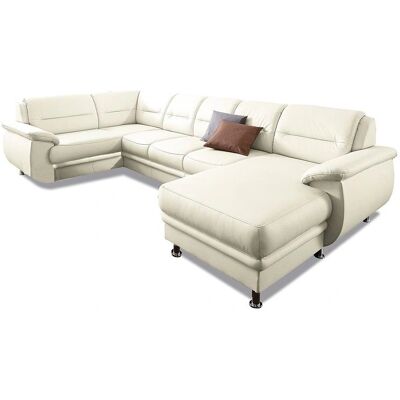 SIT&MORE Mailand U-Form Sofa - U-förmig, Weiß, Hoher Komfort SIT&MORE Mailand U-Form Sofa - U-förmig, Weiß, Hoher Komfort