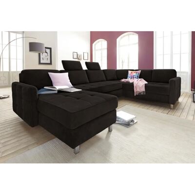 Sit & More Pablo U-Form Sofa - U-förmiges Ecksofa, Mikrofaser, Recamiere links - Sofa Sit & More Pablo U-Form Sofa - U-förmiges Ecksofa, Mikrofaser, Recamiere links - Sofa