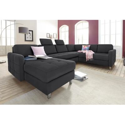 Sit & More Pablo U-Form Sofa - Modular, Schwarz - Wohnzimmer Sit & More Pablo U-Form Sofa - Modular, Schwarz - Wohnzimmer
