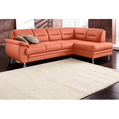 SIT & MORE Mailand L-Form Sofa - Mikrofaser, Orange - 250cm SIT & MORE Mailand L-Form Sofa - Mikrofaser, Orange - 250cm