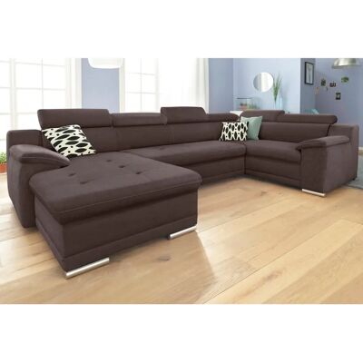 SIT & MORE Andiamo U-Form Sofa - Modernes Design, FSC-zertifiziertes Holz, Abnehmbare Kopfstützen SIT & MORE Andiamo U-Form Sofa - Modernes Design, FSC-zertifiziertes Holz, Abnehmbare Kopfstützen