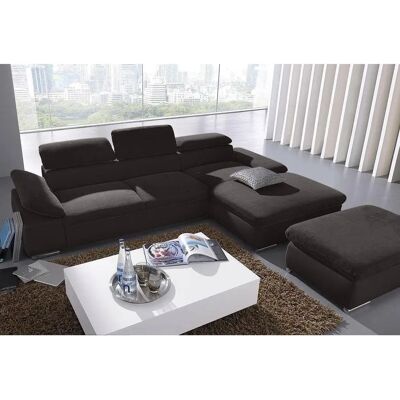SIT&MORE Valantine L-Form-Sofa - Microfaser, Recamiere rechts, mit Bettfunktion SIT&MORE Valantine L-Form-Sofa - Microfaser, Recamiere rechts, mit Bettfunktion