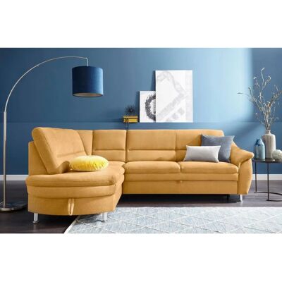 SIT&MORE Cardoso L-Form Sofa - Mikrofaser, Linke Ottomane, Gelb SIT&MORE Cardoso L-Form Sofa - Mikrofaser, Linke Ottomane, Gelb