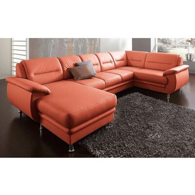 SIT & MORE Mailand U-Form Orange Sofa - U-förmiger mit Bettfunktion SIT & MORE Mailand U-Form Orange Sofa - U-förmiger mit Bettfunktion