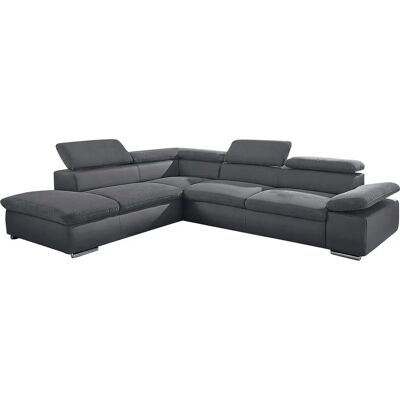 SIT&MORE Valantine L-Form Sofa - Microfaser, grau SIT&MORE Valantine L-Form Sofa - Microfaser, grau