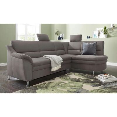 SIT&MORE Cardoso L-Form Sofa - Mikrofaser, Klappbar, Grau - Sofa SIT&MORE Cardoso L-Form Sofa - Mikrofaser, Klappbar, Grau - Sofa