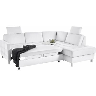 Sit & More Pablo L-Form Sofa - Modulare, Schlafsofa, Weiß Sit & More Pablo L-Form Sofa - Modulare, Schlafsofa, Weiß