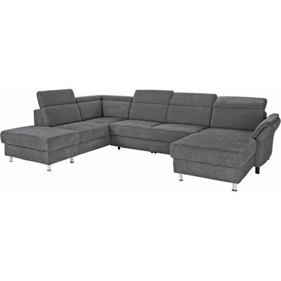 SIT & MORE Avignon U-Form Sofa-Set - Recamiere, Grau SIT & MORE Avignon U-Form Sofa-Set - Recamiere, Grau
