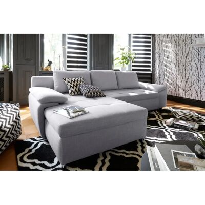SIT & MORE Labene L-Form Sofa - Mikrofaser, Silber, 270cm SIT & MORE Labene L-Form Sofa - Mikrofaser, Silber, 270cm
