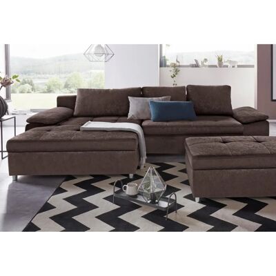 SIT & MORE Labene L-Form Sofa - Mikrofaser, XXL, Dunkelbraun SIT & MORE Labene L-Form Sofa - Mikrofaser, XXL, Dunkelbraun