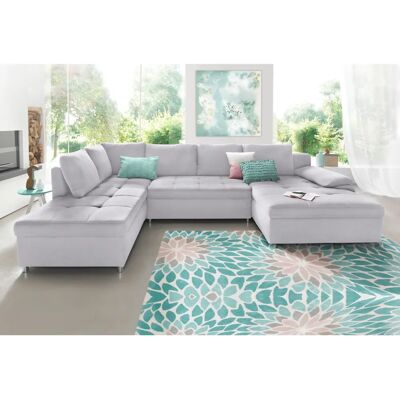 SIT & MORE Labene U-Form Sofa - Reversibel, Mikrofaser, Silber SIT & MORE Labene U-Form Sofa - Reversibel, Mikrofaser, Silber