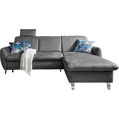 sit&more Daytona L-Form Sofa - Mikrofasern, Grau, 245cm sit&more Daytona L-Form Sofa - Mikrofasern, Grau, 245cm