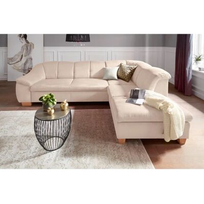 sit&more Santo L-Form Sofa - Mikrofaser, Beige, mit Stauraum & Bettfunktion sit&more Santo L-Form Sofa - Mikrofaser, Beige, mit Stauraum & Bettfunktion