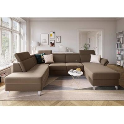 SIT&MORE Vincenzo U-Form Sofa Set - U-förmige Microfaser Couch SIT&MORE Vincenzo U-Form Sofa Set - U-förmige Microfaser Couch