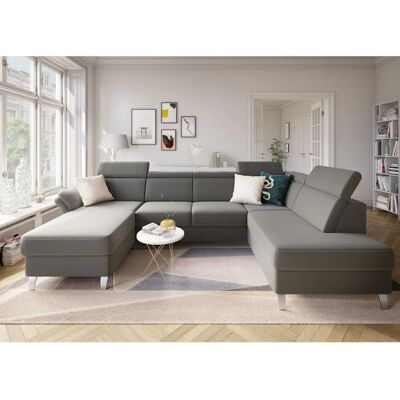 SIT & MORE Vincenzo U-Form Sofa - Microfaser, verstellbare Kopfstützen SIT & MORE Vincenzo U-Form Sofa - Microfaser, verstellbare Kopfstützen