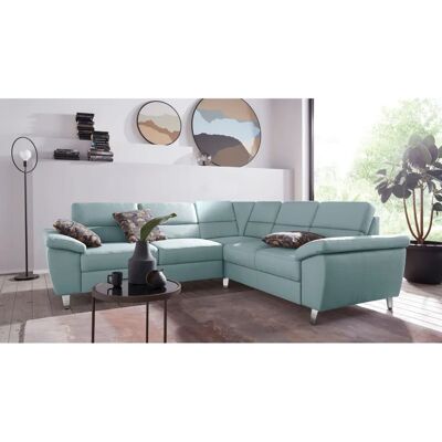 SIT & MORE Sorano L-Form Sofa - Blau, 6 Sitze, Fein Struktur, Ohne Funktionen SIT & MORE Sorano L-Form Sofa - Blau, 6 Sitze, Fein Struktur, Ohne Funktionen