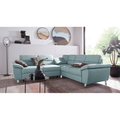 SIT & MORE Sorano L-Form Sofa - Bettfunktion, Blau, 249cm SIT & MORE Sorano L-Form Sofa - Bettfunktion, Blau, 249cm
