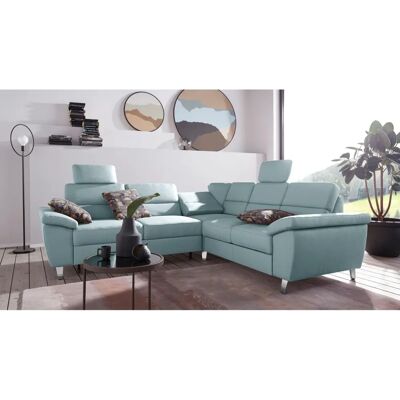 SIT&MORE Sorano L-Form Sofa - Blau - Mit Bettfunktion SIT&MORE Sorano L-Form Sofa - Blau - Mit Bettfunktion
