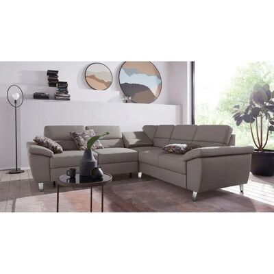 SIT & MORE Sorano L-Form Sofa - Grau - mit Bett & Stauraum SIT & MORE Sorano L-Form Sofa - Grau - mit Bett & Stauraum