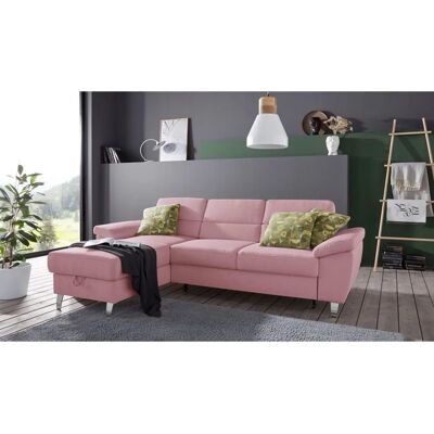 SIT&MORE Sorano L-Form Sofa - L-Form, mit Stauraum, rosa SIT&MORE Sorano L-Form Sofa - L-Form, mit Stauraum, rosa