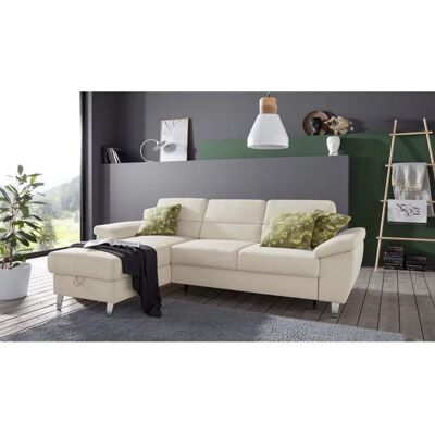 SIT & MORE Sorano L-Form Beige Leinen Sofa - Sofa SIT & MORE Sorano L-Form Beige Leinen Sofa - Sofa